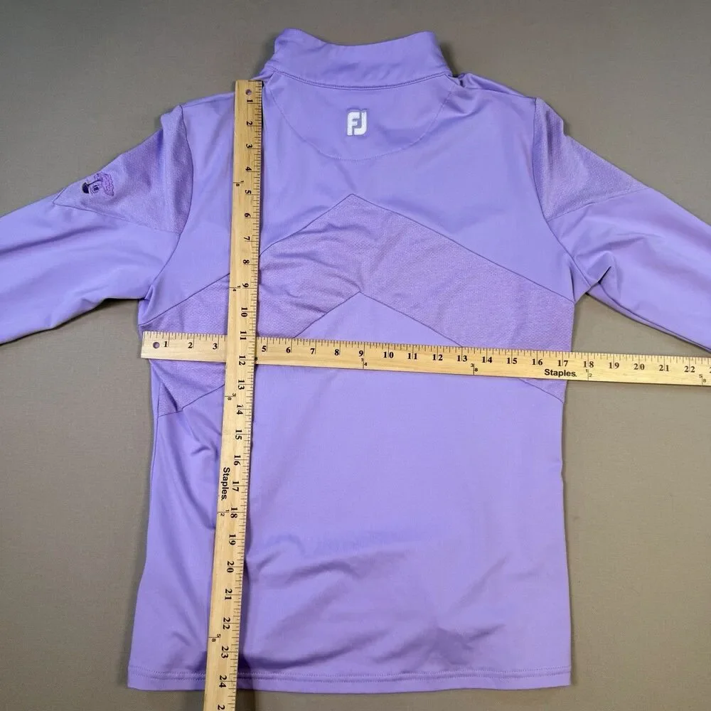 FootJoy FJ Womens Medium 1/4 Zip Pullover Long Sleeve Golf Purple - Picture 8 of 8